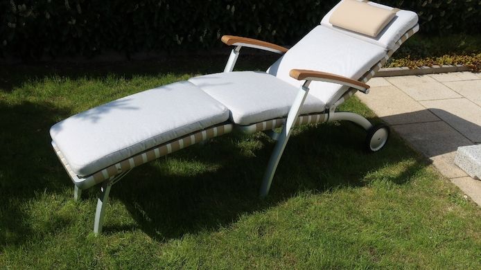 GARPA Teak alu Outdoor Garenmöbel tisch 6 Stühle 1 x Deck chair