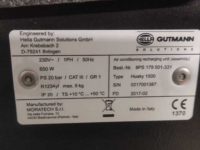 Hella Gutmann Klimaservicegerät HUSKY 1500 R1234yf