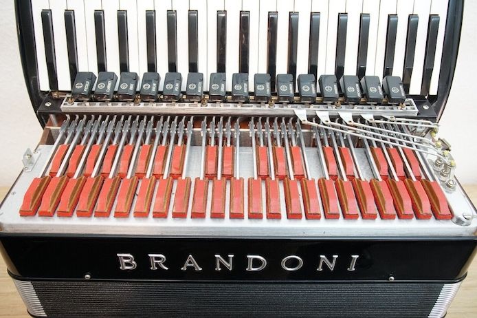 Italienisches Akkordeon Brandoni Cassotto Super 120 Bässe 5 Chörig