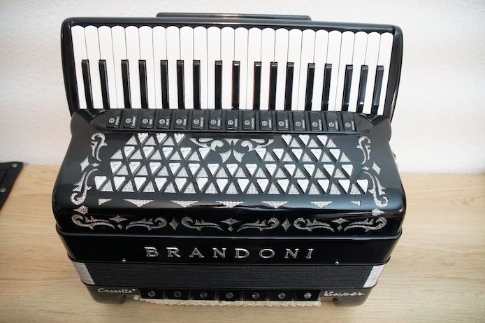 Italienisches Akkordeon Brandoni Cassotto Super 120 Bässe 5 Chörig