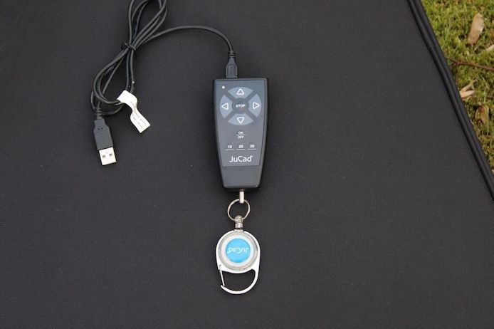 JuCad Phantom Carbon Schwarz mit Fernbedienung Golf Elektro Trolley top