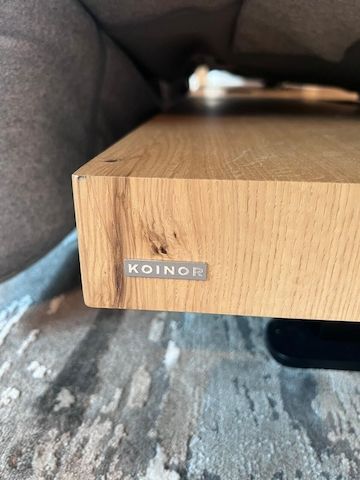 KOINOR - Epos 2 Zweisitzer Sofa Echtholzfurnier Balkeneiche mit Beistelltischen