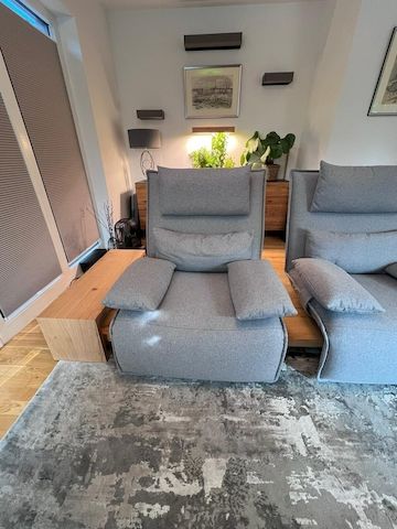 KOINOR - Epos 2 Zweisitzer Sofa Echtholzfurnier Balkeneiche mit Beistelltischen