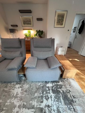 KOINOR - Epos 2 Zweisitzer Sofa Echtholzfurnier Balkeneiche mit Beistelltischen
