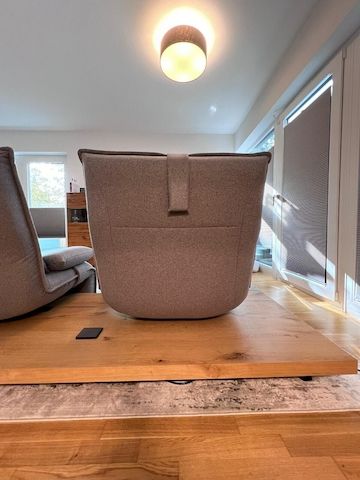 KOINOR - Epos 2 Zweisitzer Sofa Echtholzfurnier Balkeneiche mit Beistelltischen