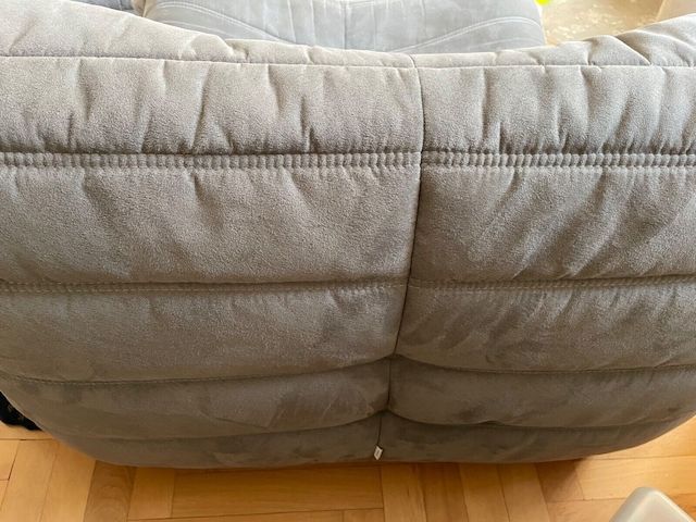 Ligne Roset Togo Couch Komplettset 3, 2, 1, Ecke, Hocker grau Microfaser Sessel