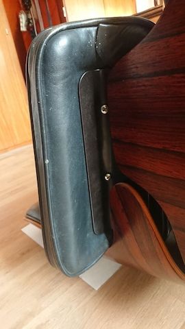 Lounge Chair Palisander  Leder schwarz Eames