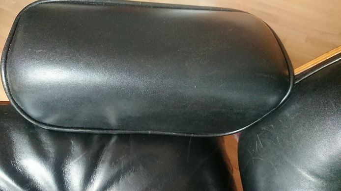 Lounge Chair Palisander  Leder schwarz Eames