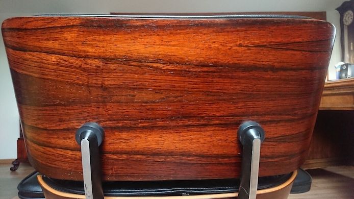 Lounge Chair Palisander  Leder schwarz Eames