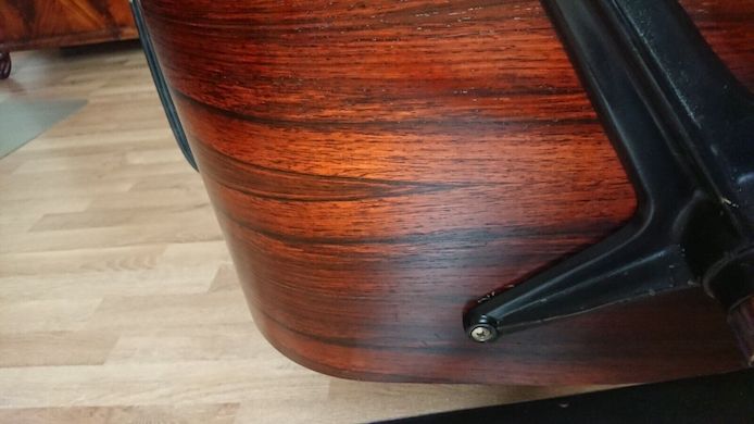 Lounge Chair Palisander  Leder schwarz Eames