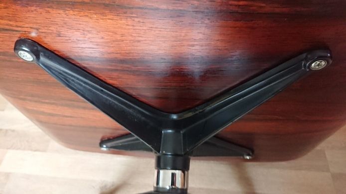 Lounge Chair Palisander  Leder schwarz Eames