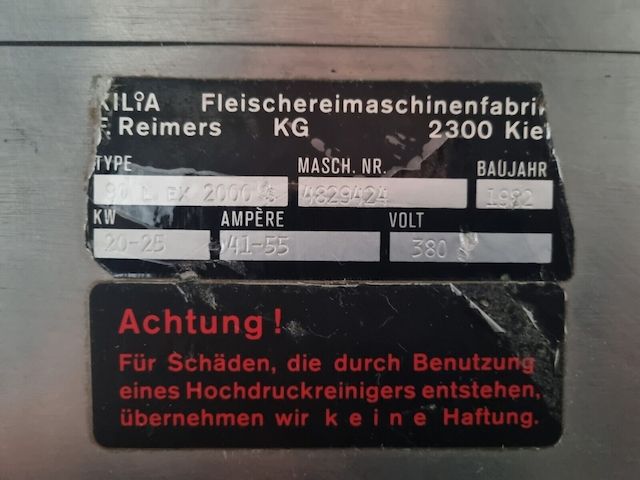 90 ltr. Kutter Schneidmischer Fleischkutter Meat Cutter Kilia 90 L EX 2000 S