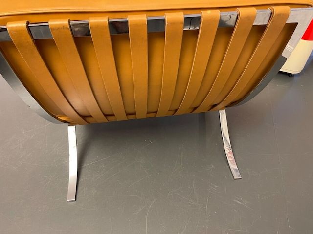 Barcelona chair Leder hellbraun Knoll International Mies Van der Rohe