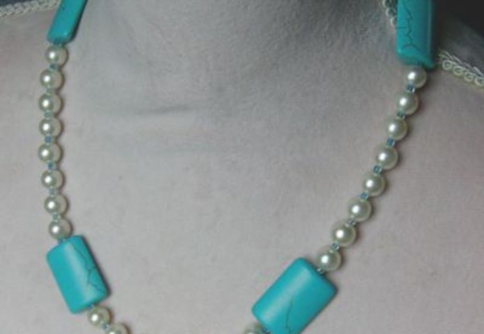 klassich schöne Perlen-Türkiskette