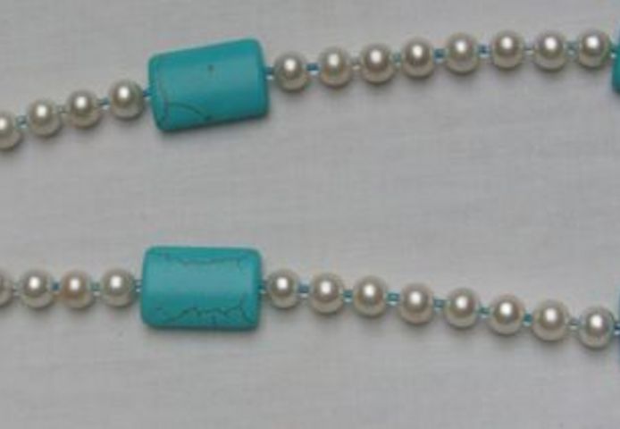 klassich schöne Perlen-Türkiskette