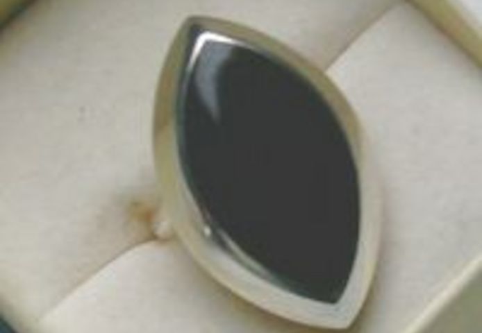 Ring, 925 Silber mit einen Onyxstein