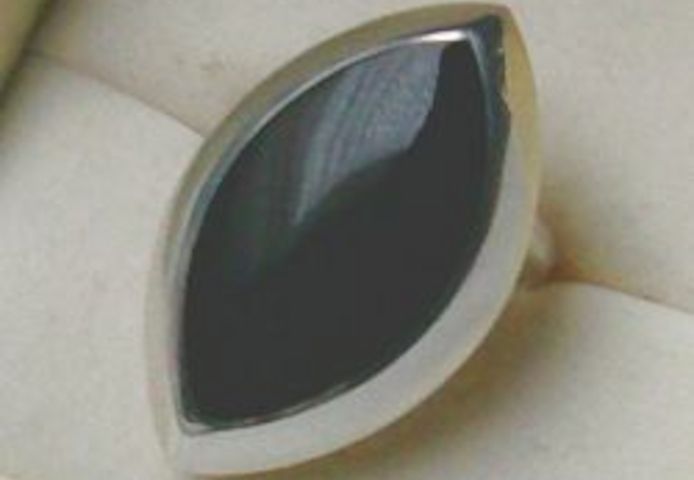 Ring, 925 Silber mit einen Onyxstein