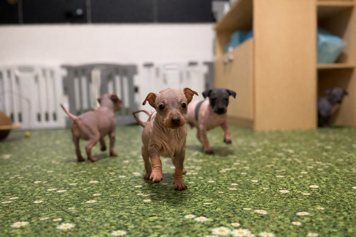 American Hairless Terrier Welpen