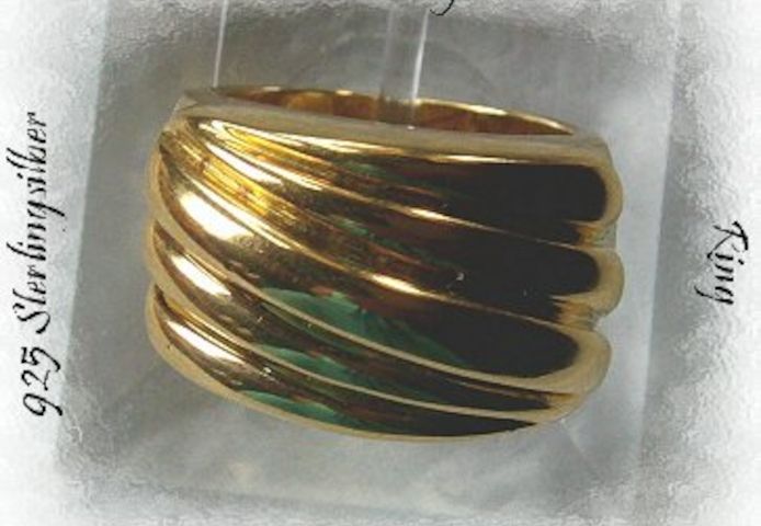 Ring, 925 Silber, vergoldet