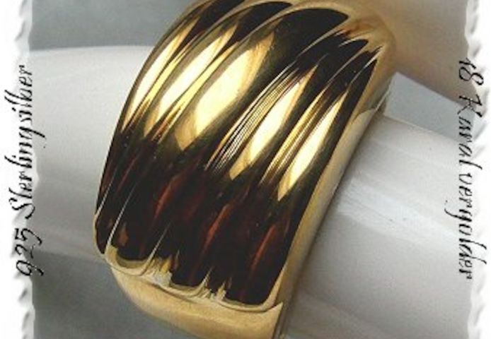 Ring, 925 Silber, vergoldet