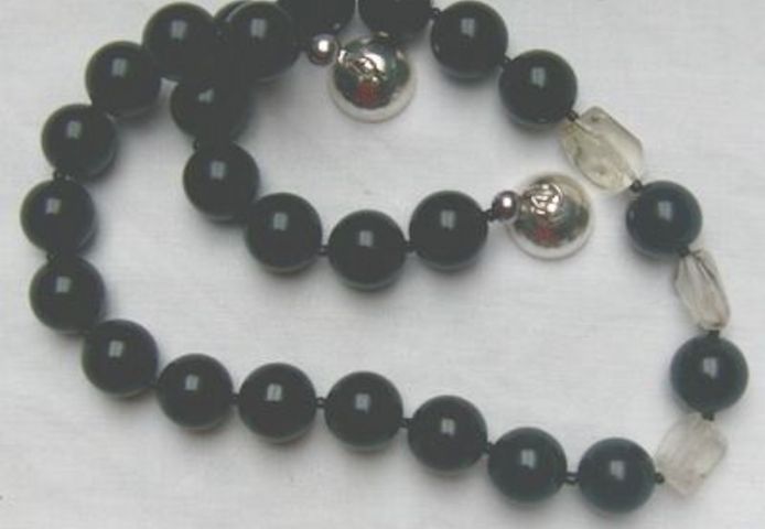 Edelsteinkette, Adlerachat kombiniert mit Lemmonquarz