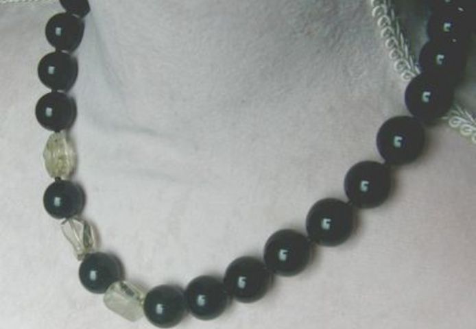 Edelsteinkette, Adlerachat kombiniert mit Lemmonquarz