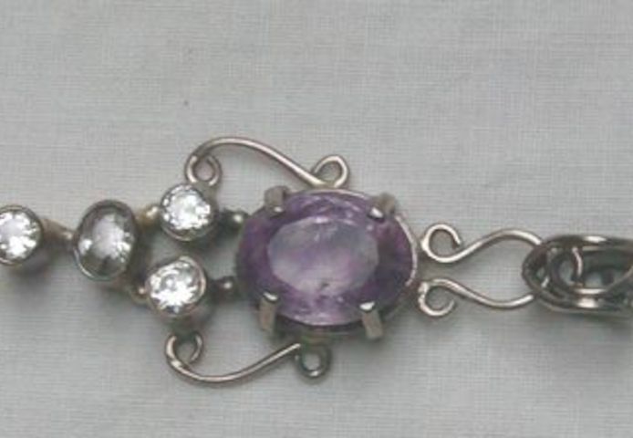 aparter Schmuckanhänger, 925 Silber mit gefassten Zirkonia