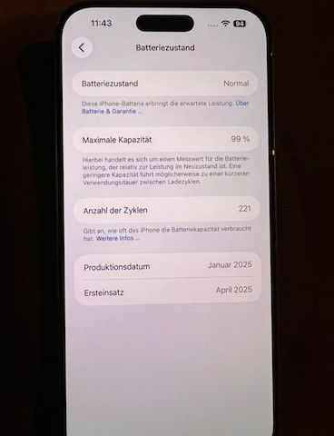 IPhone 15 Pro Max 256GB Silber