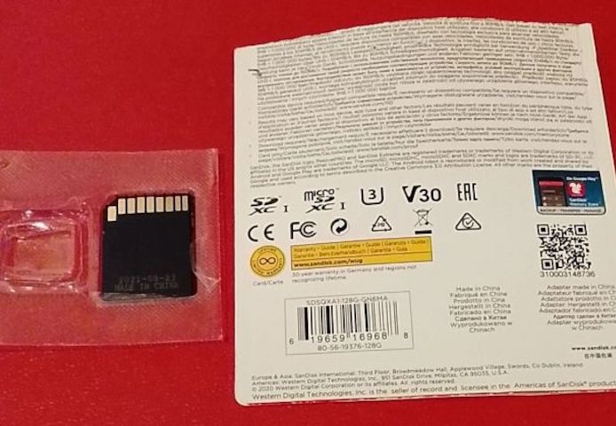 SanDisk Adapter, ohne Extreme 128 GB SDXC Speicherkarte