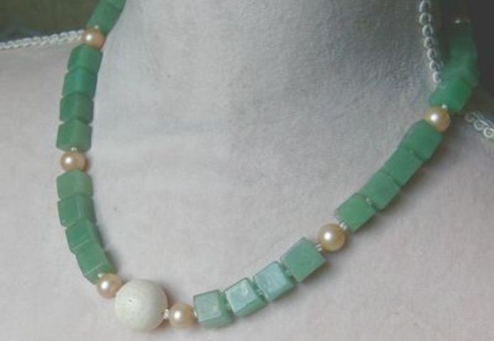 Aventurinkette im romatischen Design