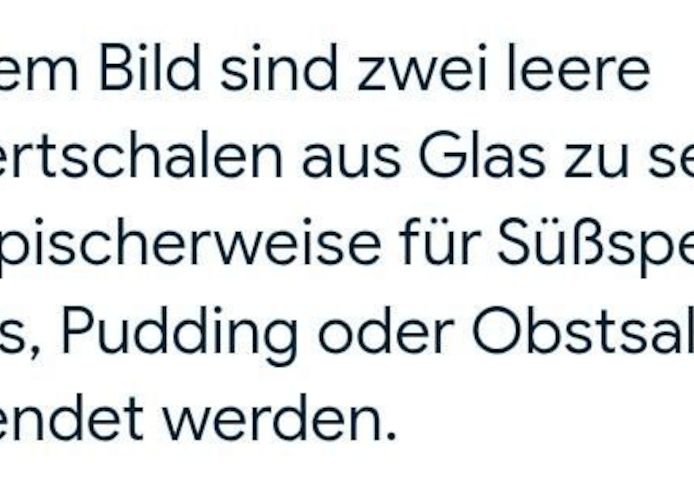 2 Mal Eisbecher, Eisschale