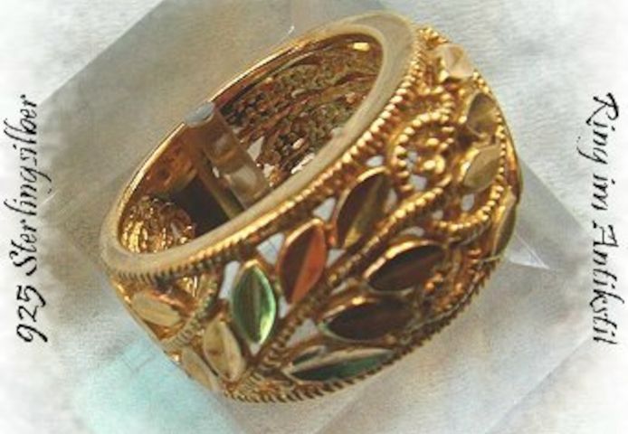 Ring, 925 Silber vergoldet