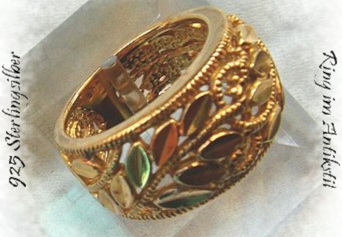 Ring, 925 Silber vergoldet