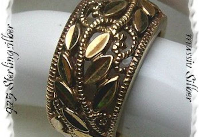 Ring, 925 Silber vergoldet