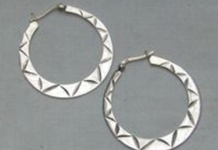 sehr ansprechende Kreolen, 925 Silber