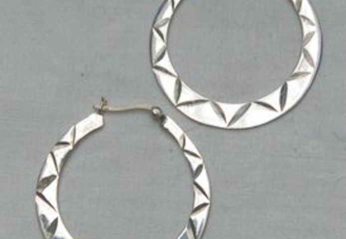 sehr ansprechende Kreolen, 925 Silber