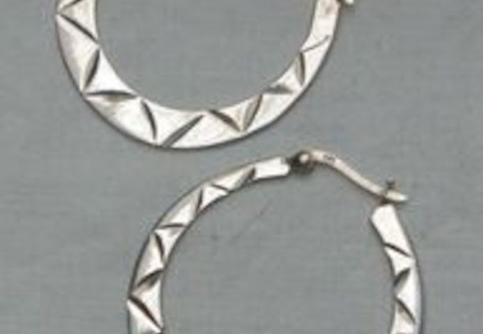 sehr ansprechende Kreolen, 925 Silber