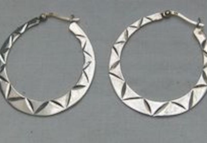 sehr ansprechende Kreolen, 925 Silber