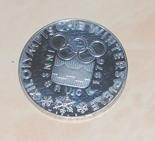 100 Schilling Silbermünze Österreich1976 Olympia Innsbruck IIX