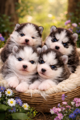 Pomsky F3 Toy & Mini Bärchentyp Puppengesicht