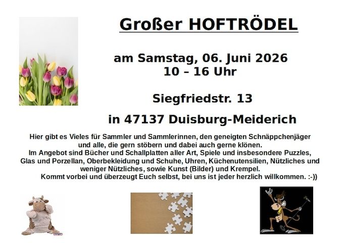 Großer Hoftrödel - 06.06.26 - DU-Meiderich