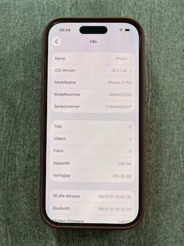 Neuwertiges iPhone 17 Pro, 256 GB, Top Zustand!