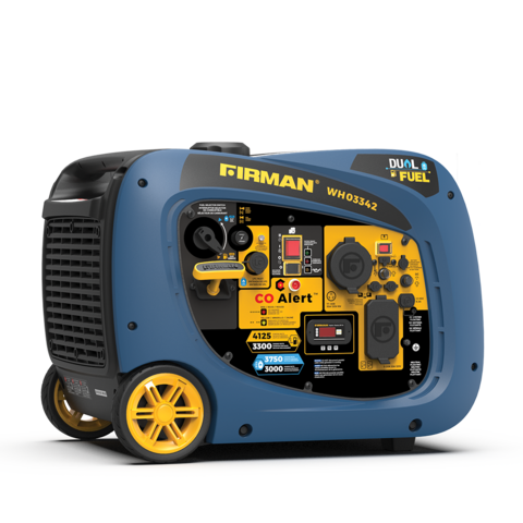 FIRMAN Dual Fuel Inverter Portable Generator – 4125W Electric Start with CO ALERT