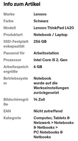 Lenovo L420 6GB RAM DVD-RW