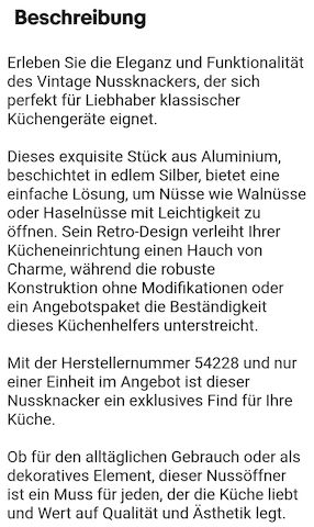 Nussknacker silber Nussbrecher Walnuss Nussöffner Haselnuss