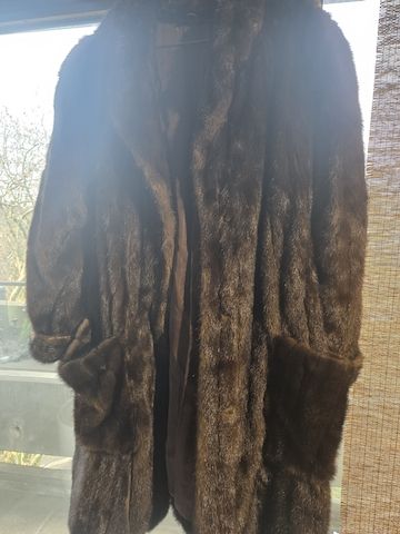 Halb-Lang Maennlicher Nerz Damen Mantel