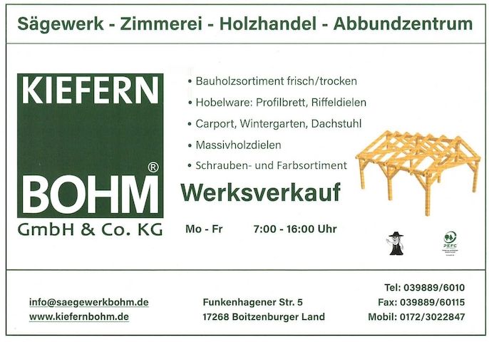 Kantholz / Sparen - ab 2,19 €/ lfm - roh inkl. MwSt.