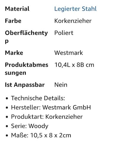 Westmark Korkenzieher