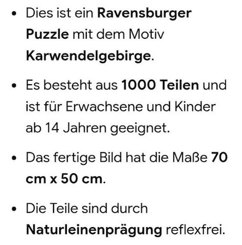 Ravensburger Puzzle 1000 Teile