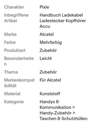 Original Zubehör: Alcatel PIXI 4 (5) Handbuch Ladegerät Strecker Kopfhörer Akku, ohne Handy